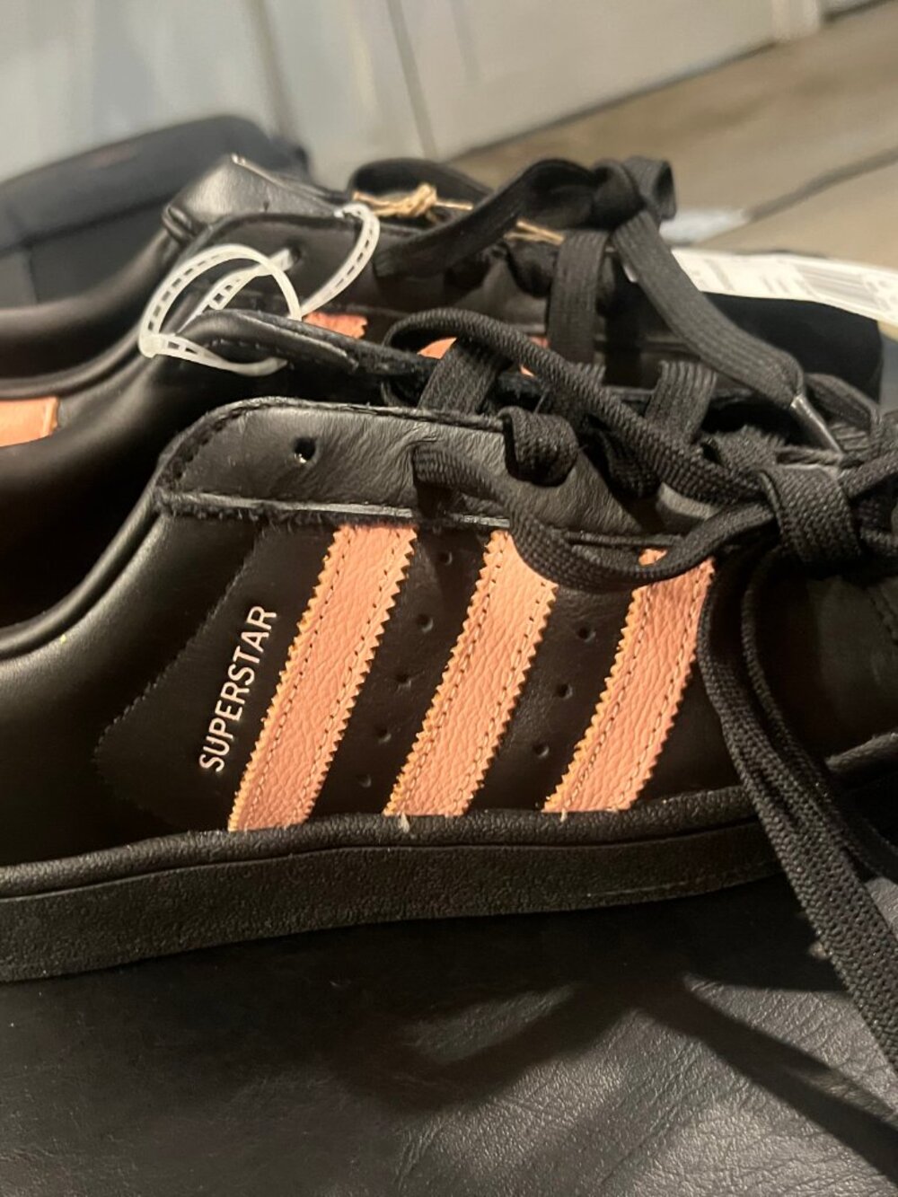 NWT adidas Superstar II W Black Pink JH7072 Sz 7